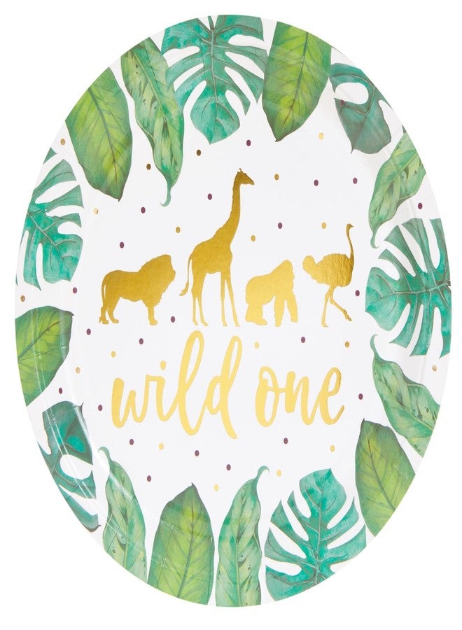Sparkle and Bash 144-Piece Wild One Safari Party - 9in Paper Plates, 8oz Cups, 6in Flatware & 2-Ply Napkins - Disposable Jungle Tableware & Utensils - Image 5